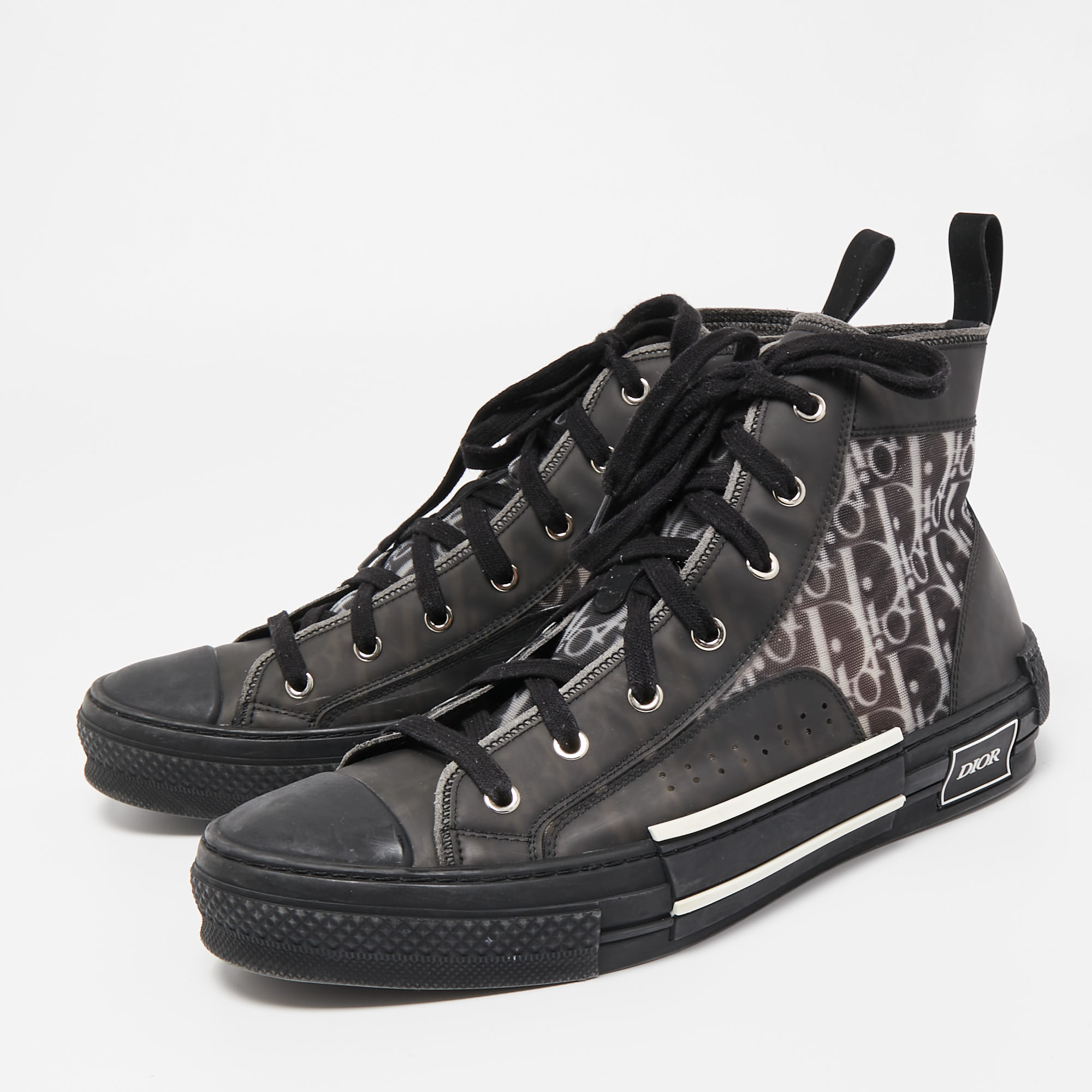 

Dior Black Mesh and Rubber B23 High Top Sneakers Size