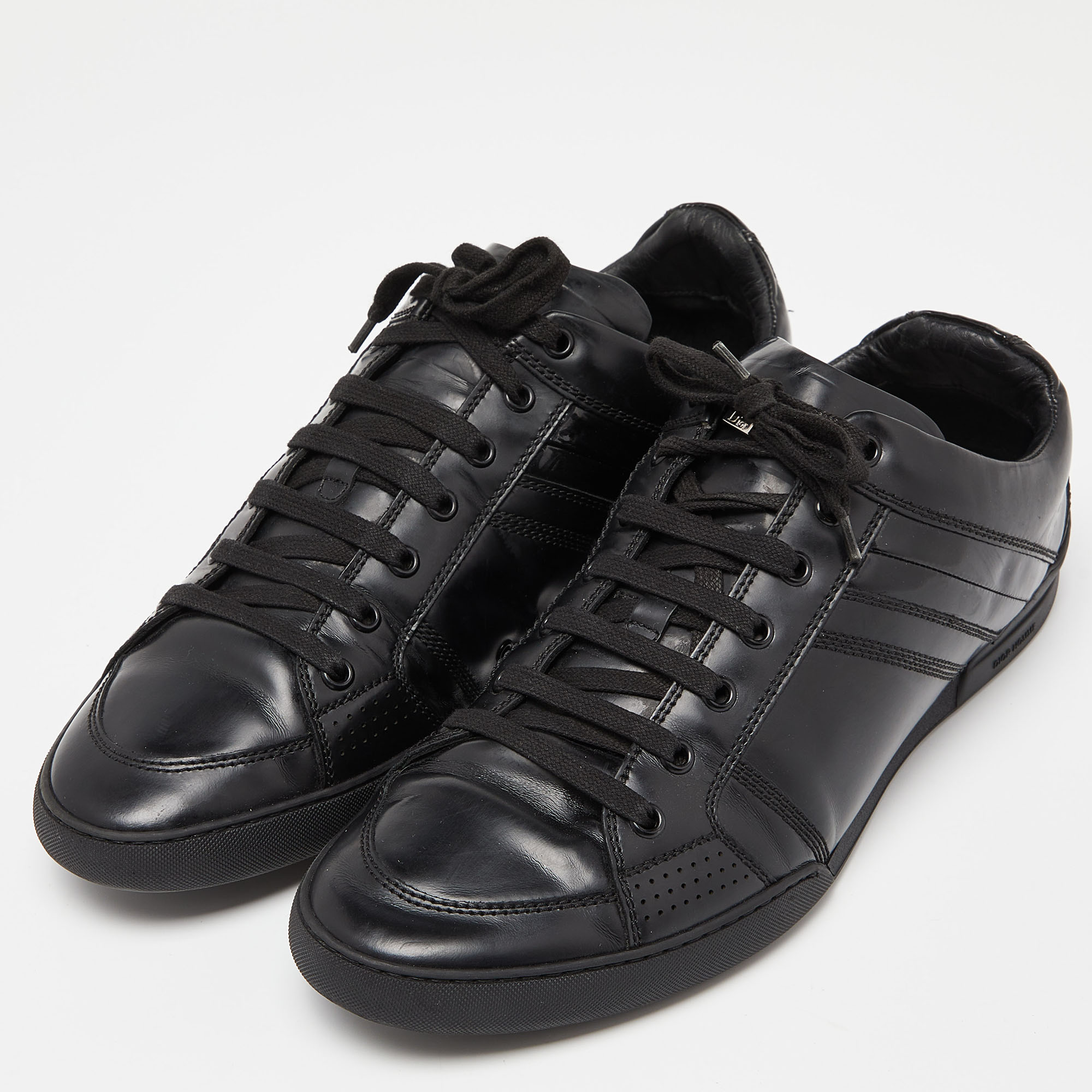 

Dior Black Leather Homme Low Top Sneakers Size
