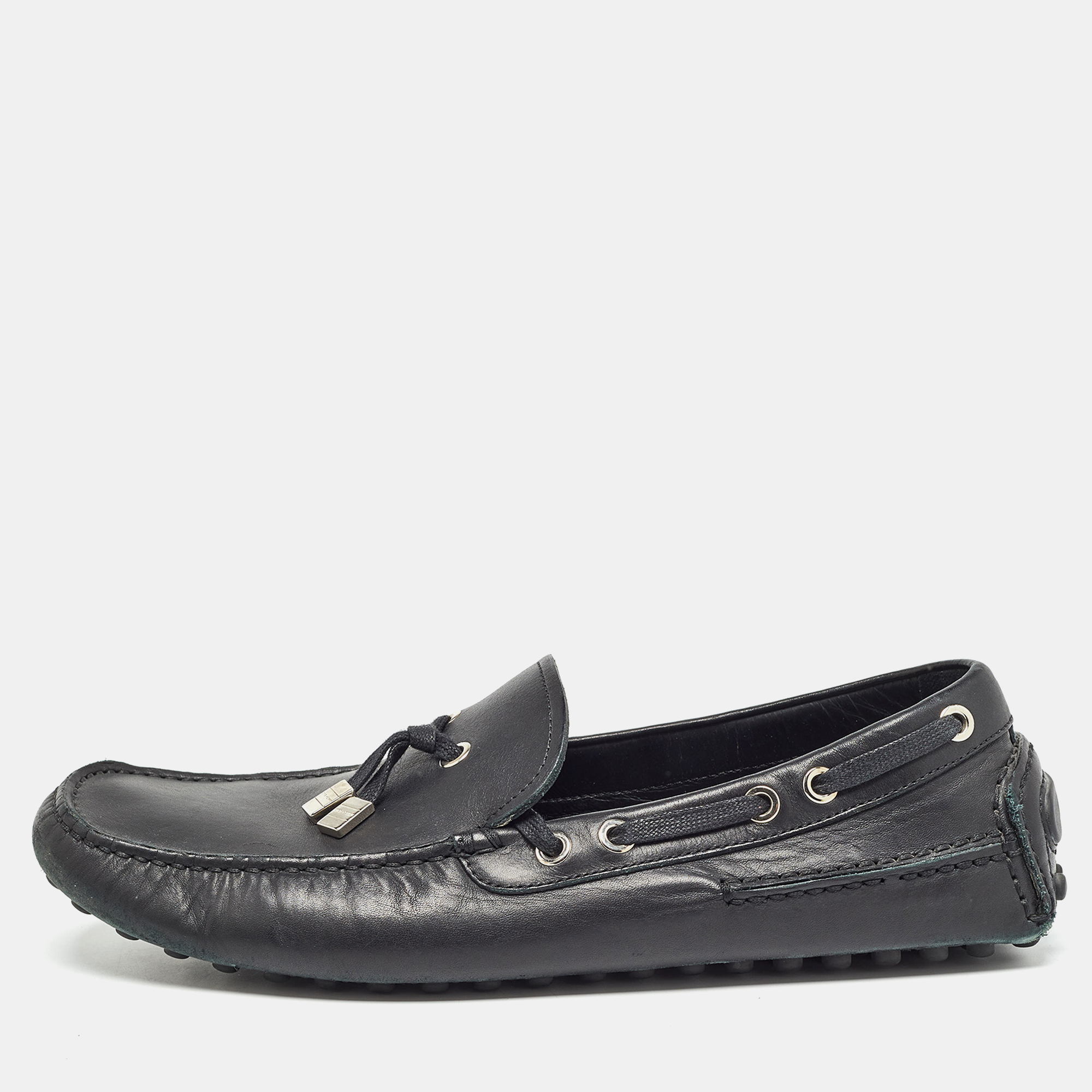 

Dior Black Leather Slip On Loafers Size