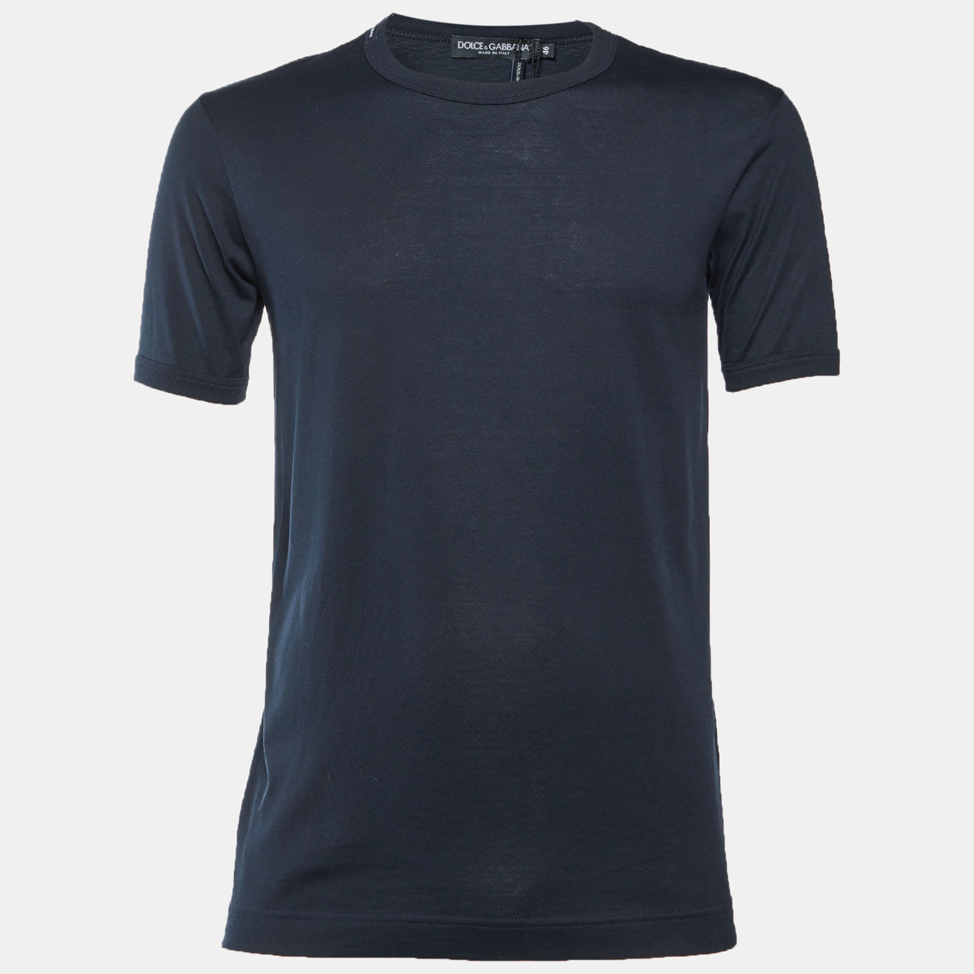 

Dolce & Gabbana Black Cotton Crew Neck T-Shirt S