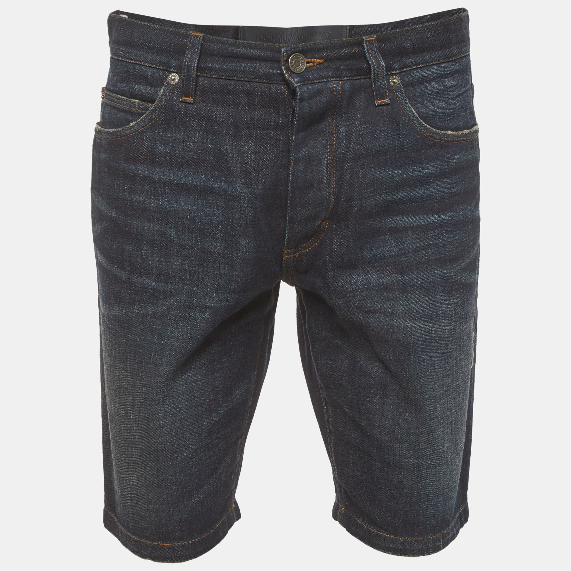 

Dolce & Gabbana Blue Distressed Denim Shorts M