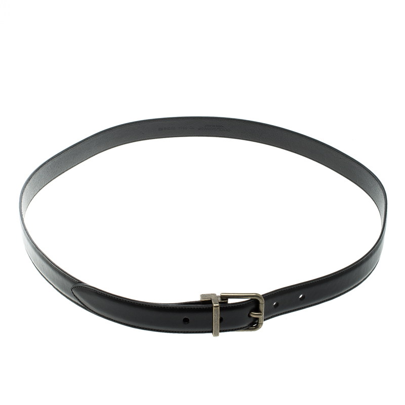 مملوكة مسبقًا حزام دولتشي أند غابانا جلد أسود 115 سم