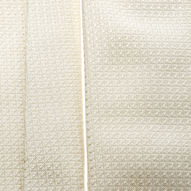 

Dolce and Gabbana Cream Jacquard Silk Skinny Tie
