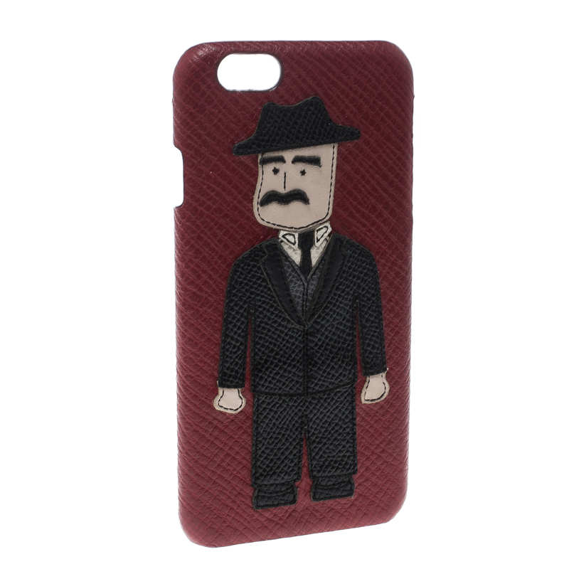 

Dolce and Gabbana Red Leather Sicilian Man Patch iPhone 7 Case