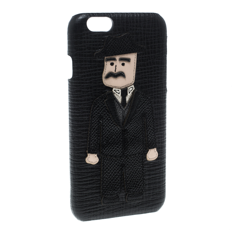 

Dolce and Gabbana Black Leather Sicilian Man Patch iPhone 7 Case