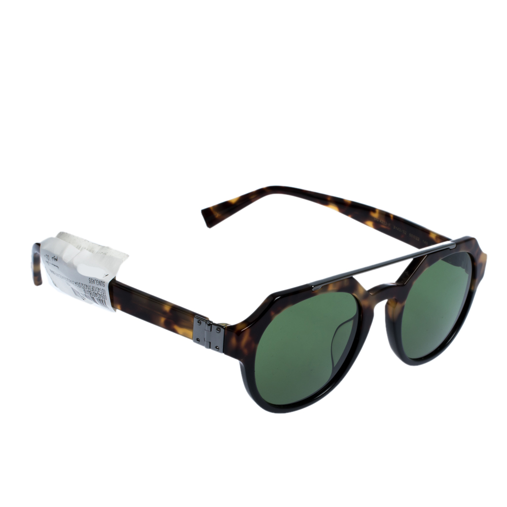 Pre Owned نظارة شمسية دولتشي أند غابانا "دي جي4313أف" أخضر و هافانا