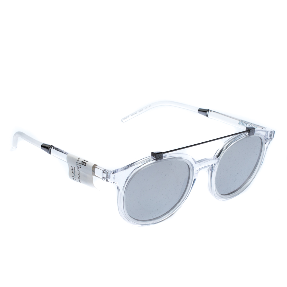 Dolce & Gabbana Light Grey/Mirrored Silver DG6116 Sunglasses