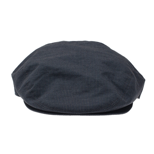 Pre Owned Dolce and Gabbana Grey Striped Cap Size 58