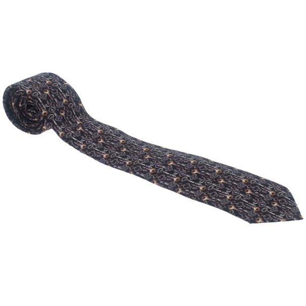 Pre Owned رابطة عنق دولتشي أند غابانا طبع مفتاح أسود