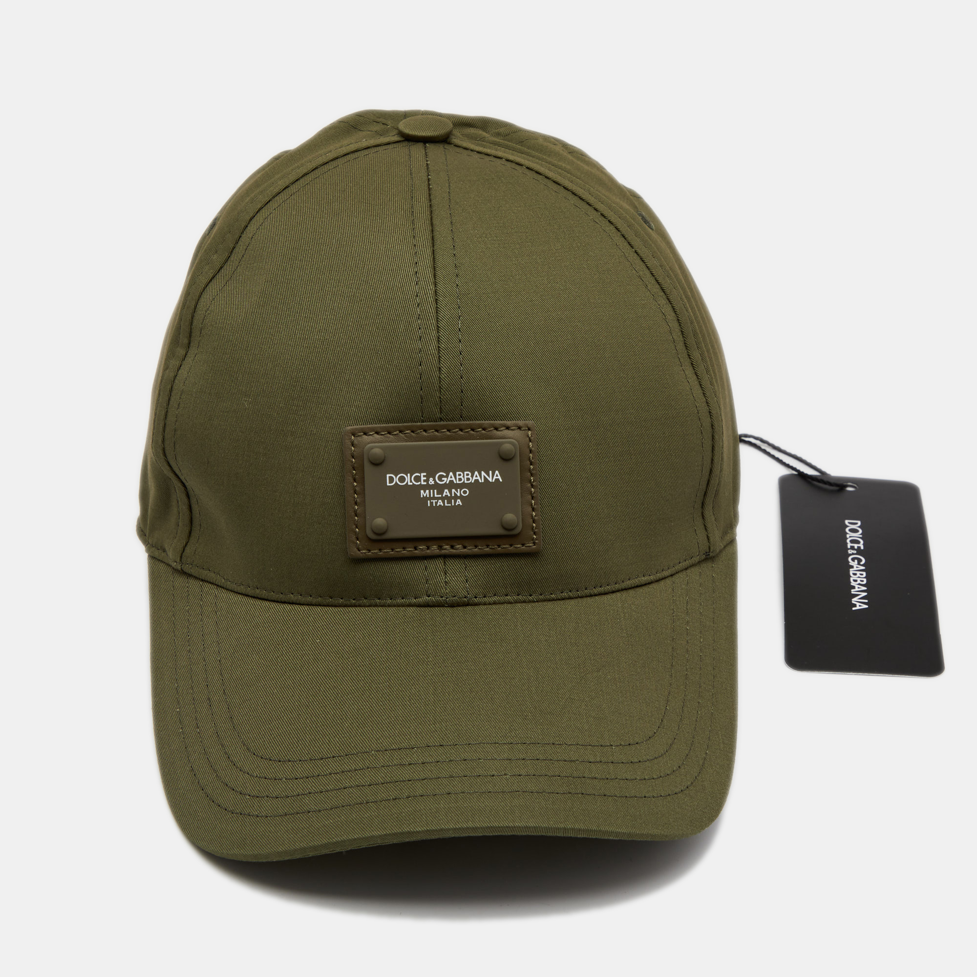 

Dolce & Gabbana Khaki Green Cotton Baseball Cap