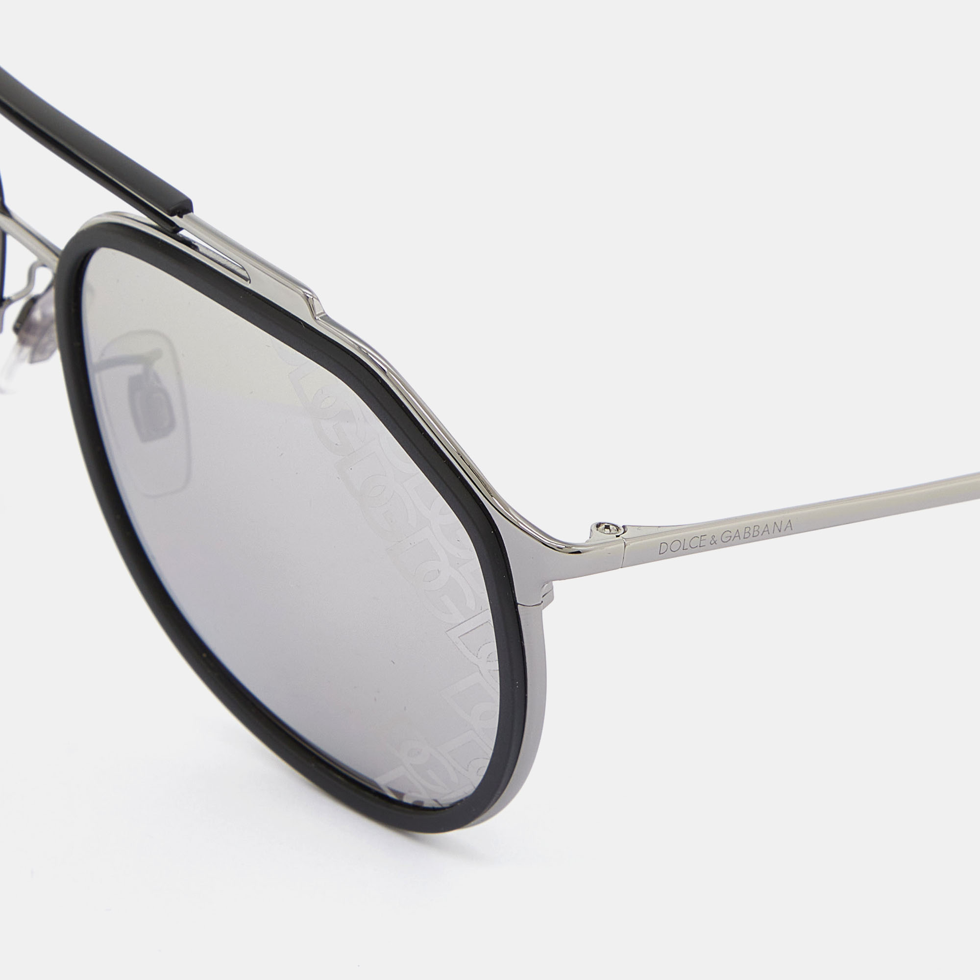 

Dolce & Gabbana Black/Monogram Grey DG2277 Aviator Sunglasses