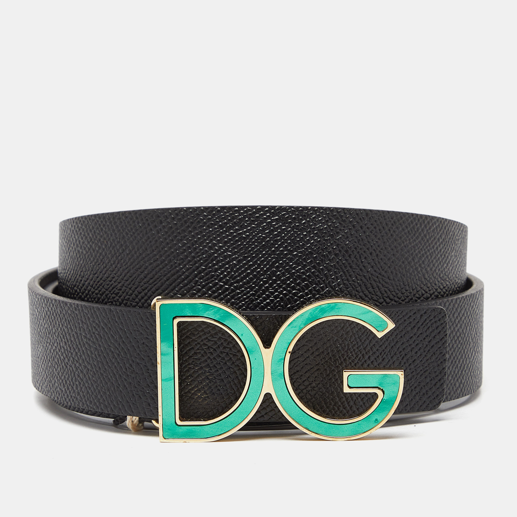 

Dolce & Gabbana DG Leather Belt, Black