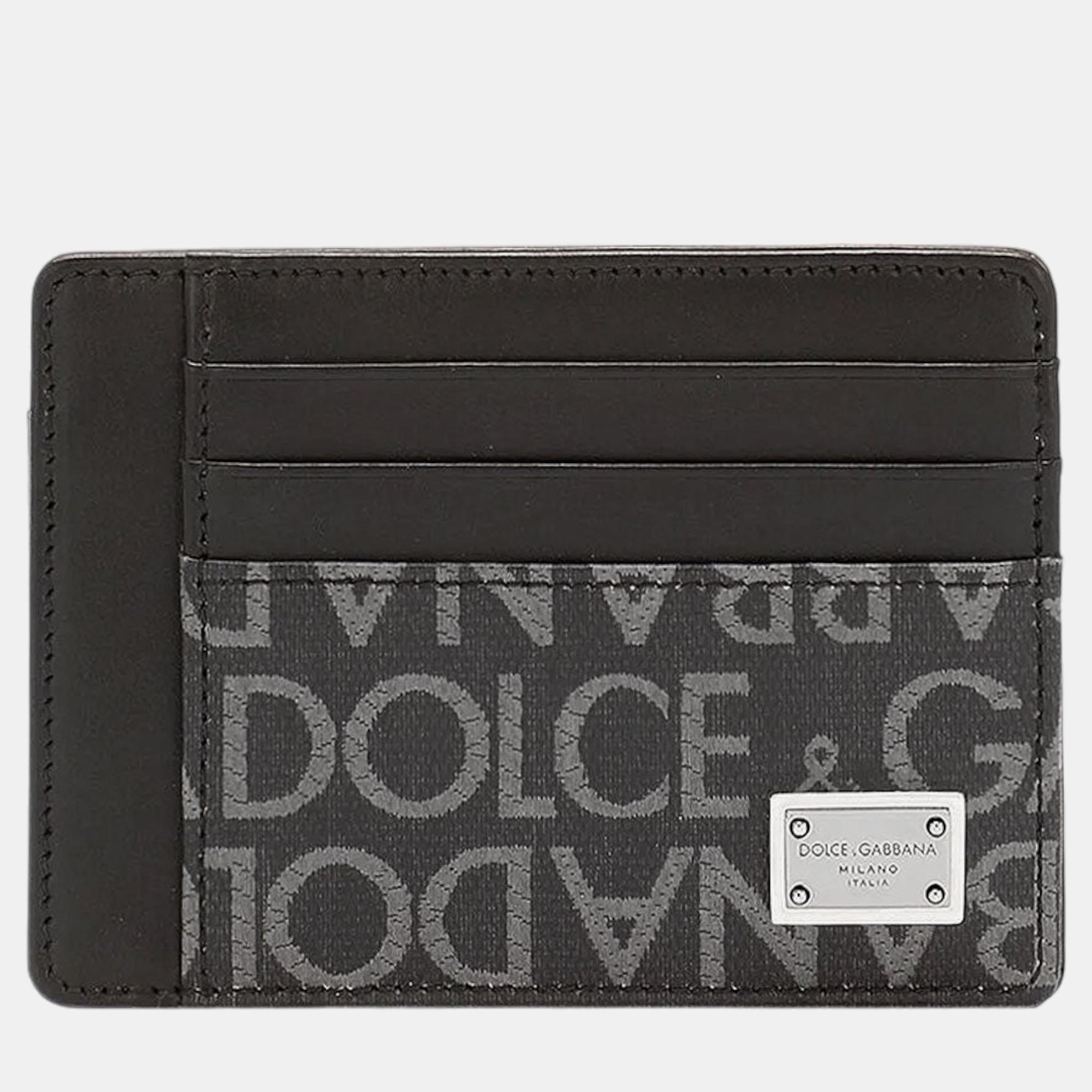 

Dolce & Gabbana Black Leather Card Holder