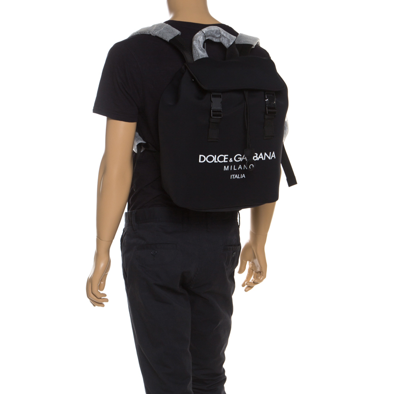 

Dolce & Gabbana Black Neoprene Fabric Palermo Tecnico Backpack