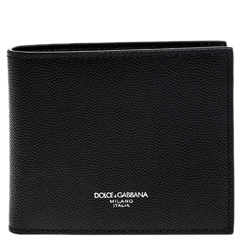 Dolce & Gabbana Black Leather Bifold Wallet