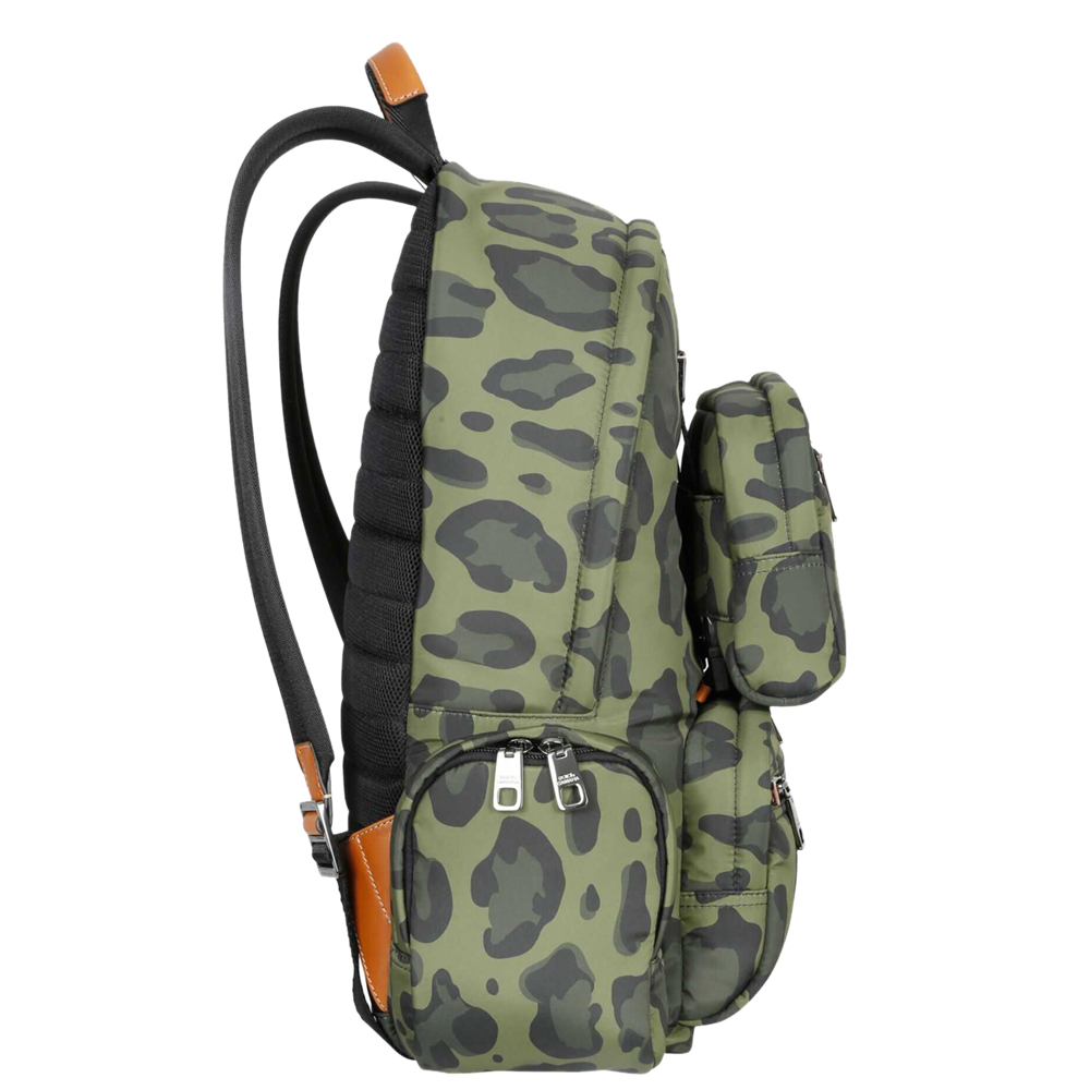 

Dolce & Gabbana Green Nylon Leopard Print Backpack, Multicolor
