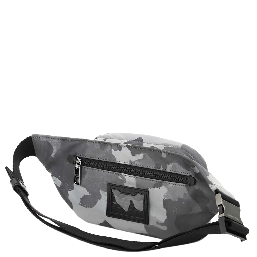 

Dolce & Gabbana Grey Camouflage print nylon branded tag belt bag