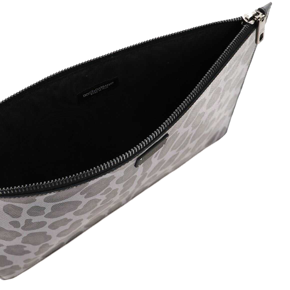 

Dolce & Gabbana Grey/Black Leopard Print Pouch