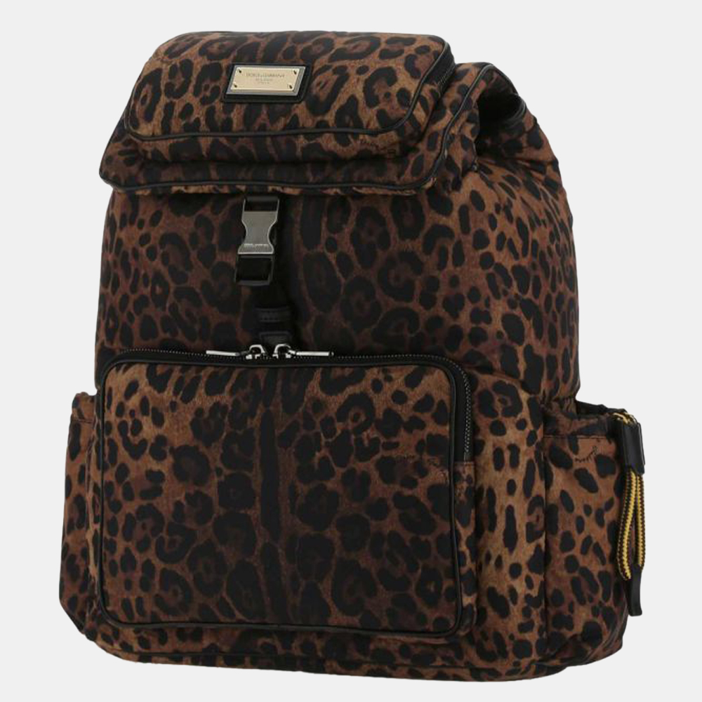 

Dolce & Gabbana Multi Quilted Nylon Leopard Print Sicily Backpack, Multicolor