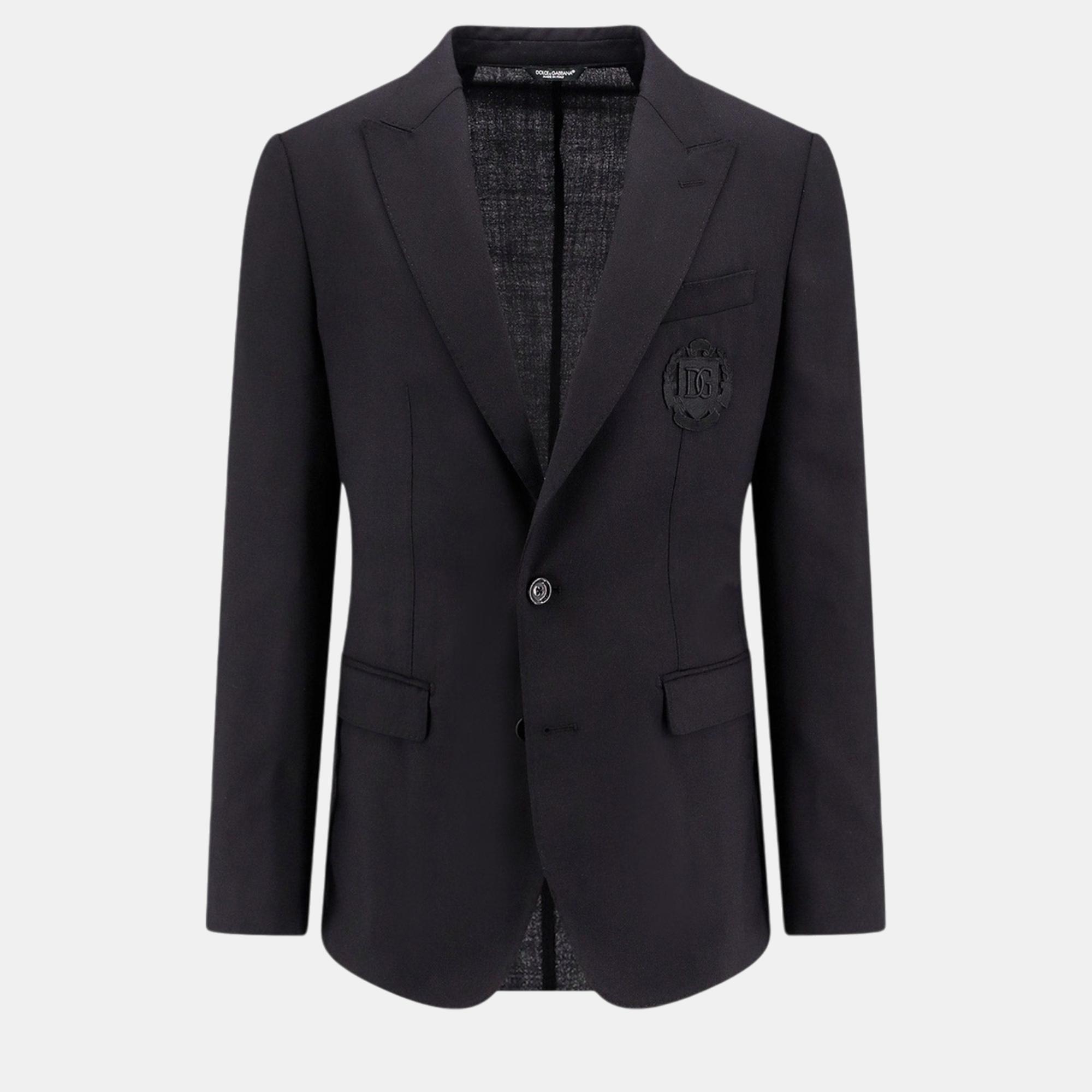 

Dolce & Gabbana Black Taormina Wool Blazer