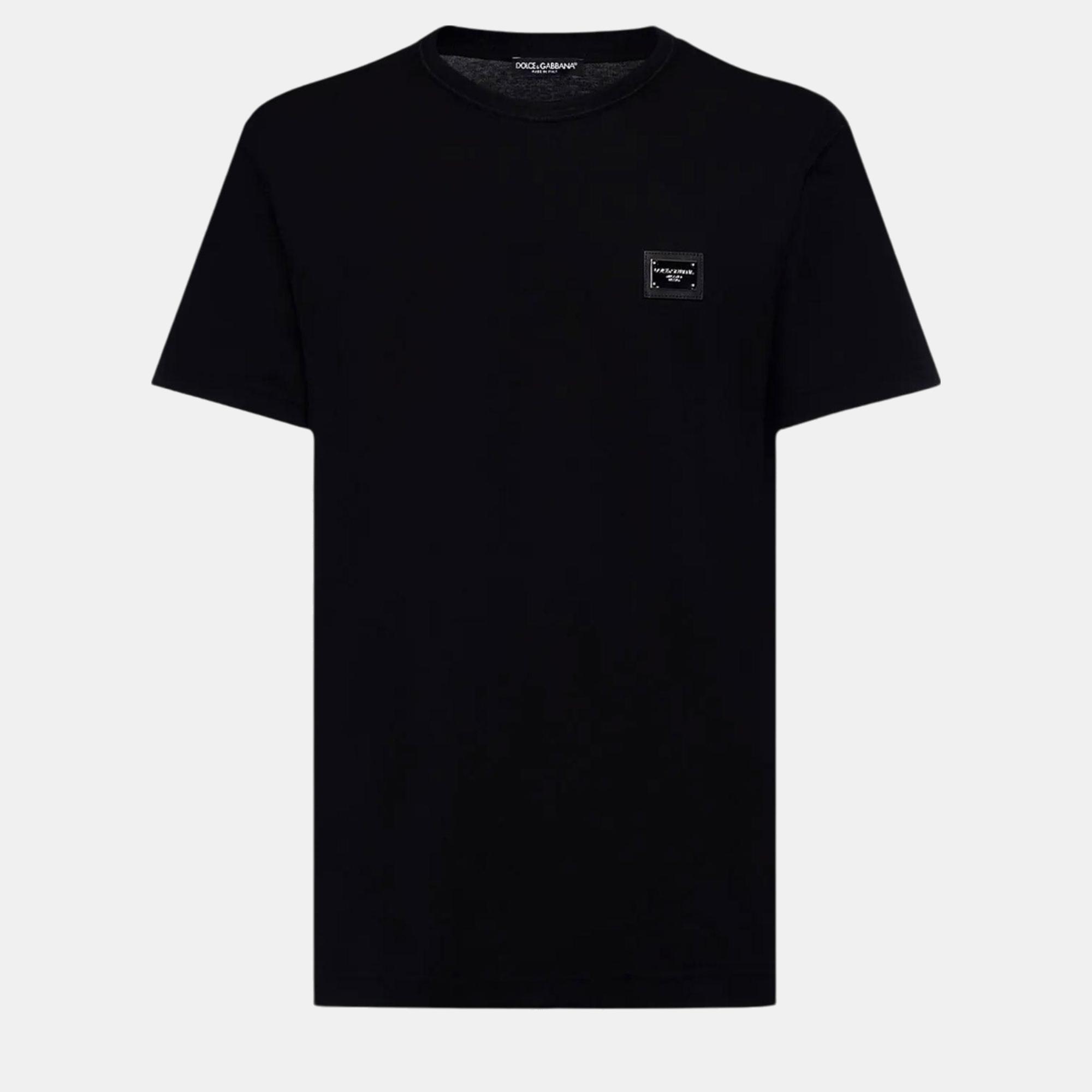 

Dolce & Gabbana Black Cotton T-Shirt IT