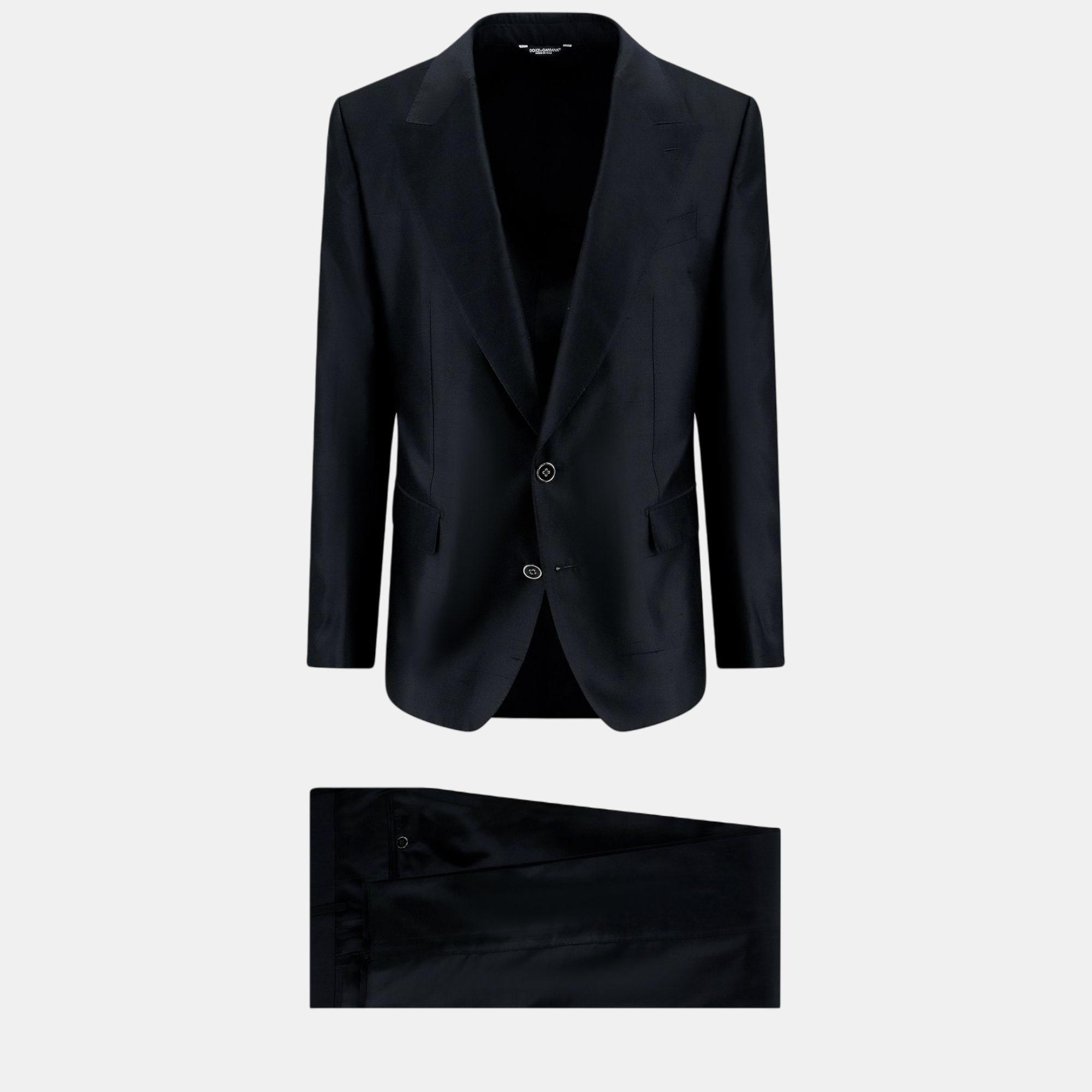 

Dolce & Gabbana Black Shantung Suit IT