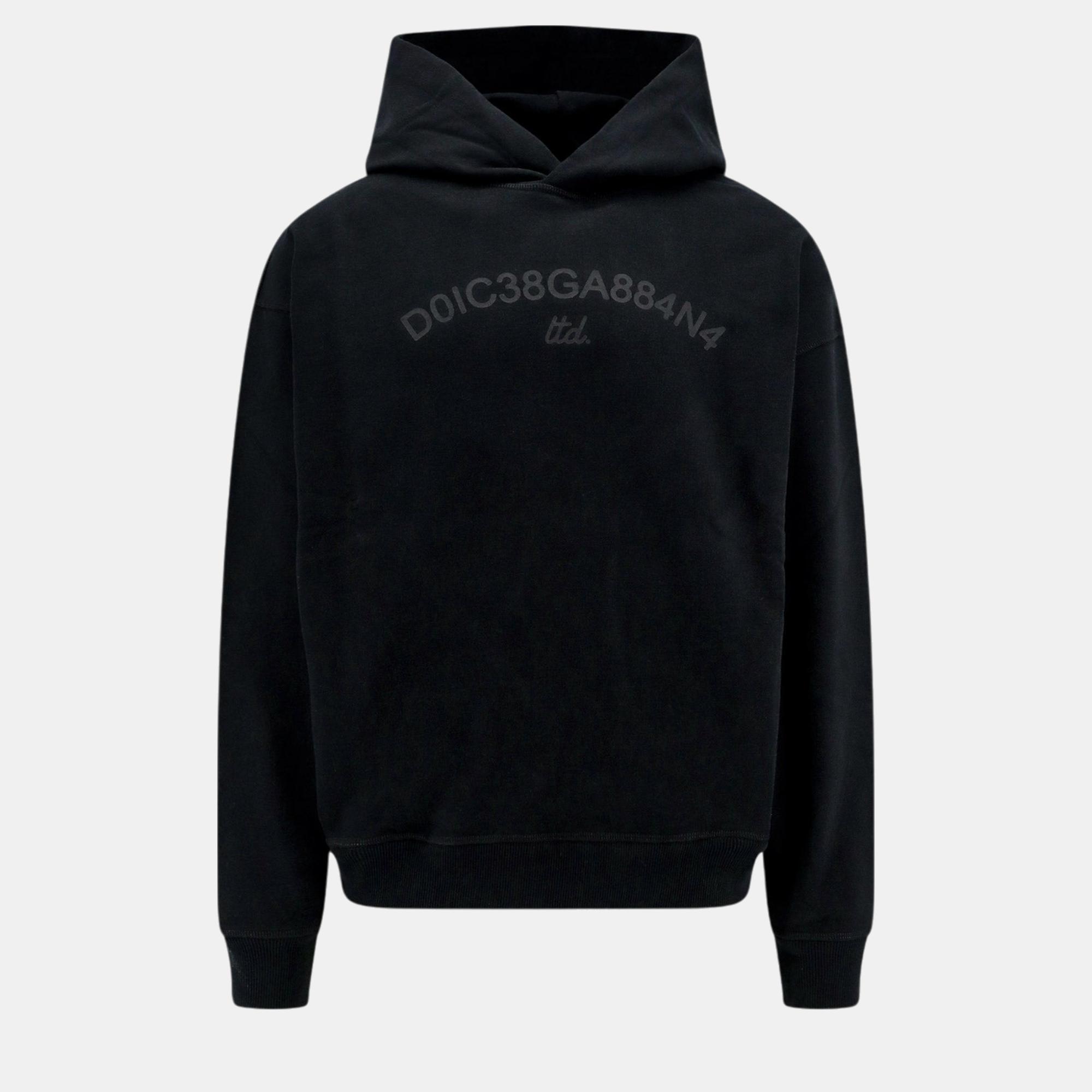 

Dolce & Gabbana Black Cotton Sweatshirt IT