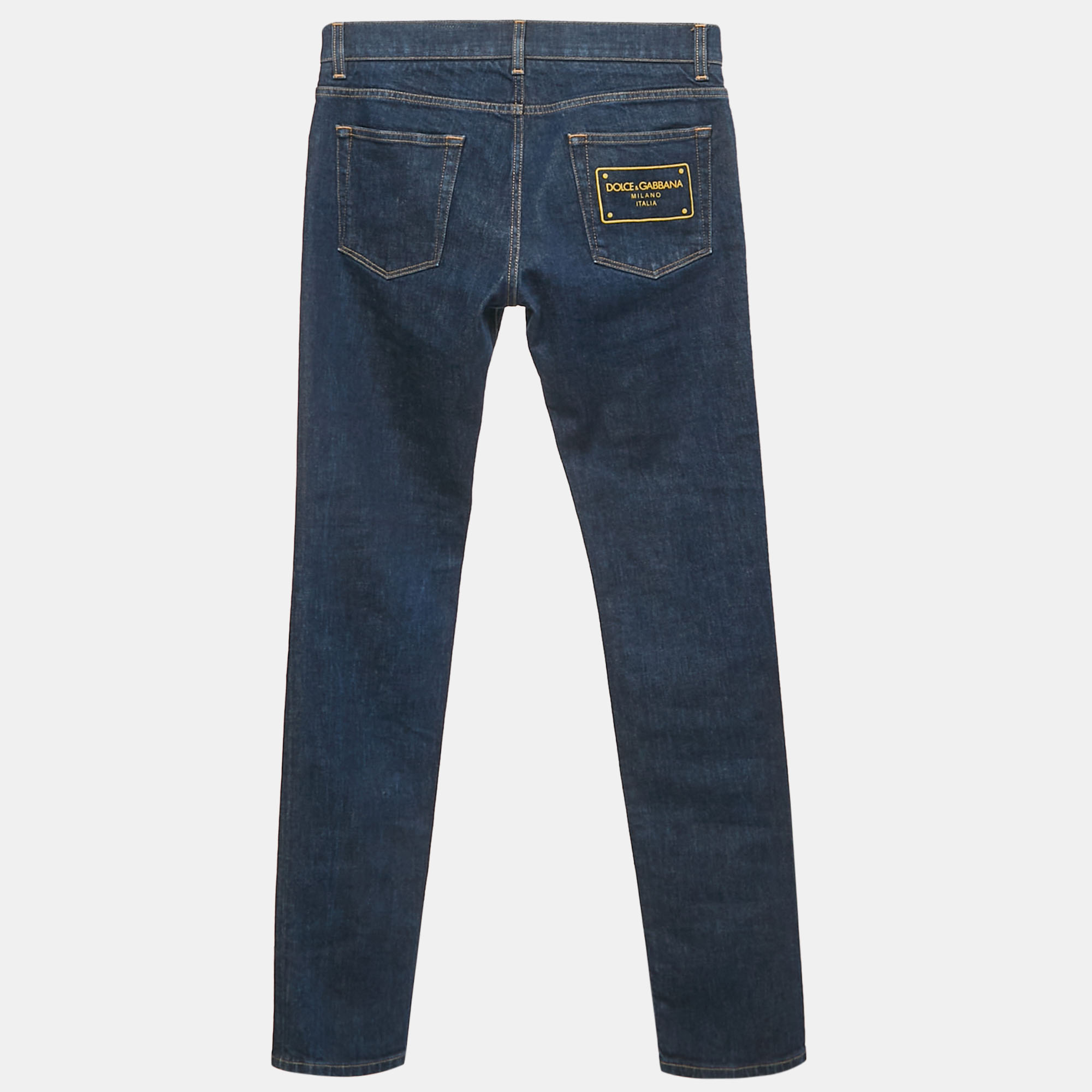Dolce & Gabbana Navy Blue Denim Skinny Fit Jeans M Waist 31
