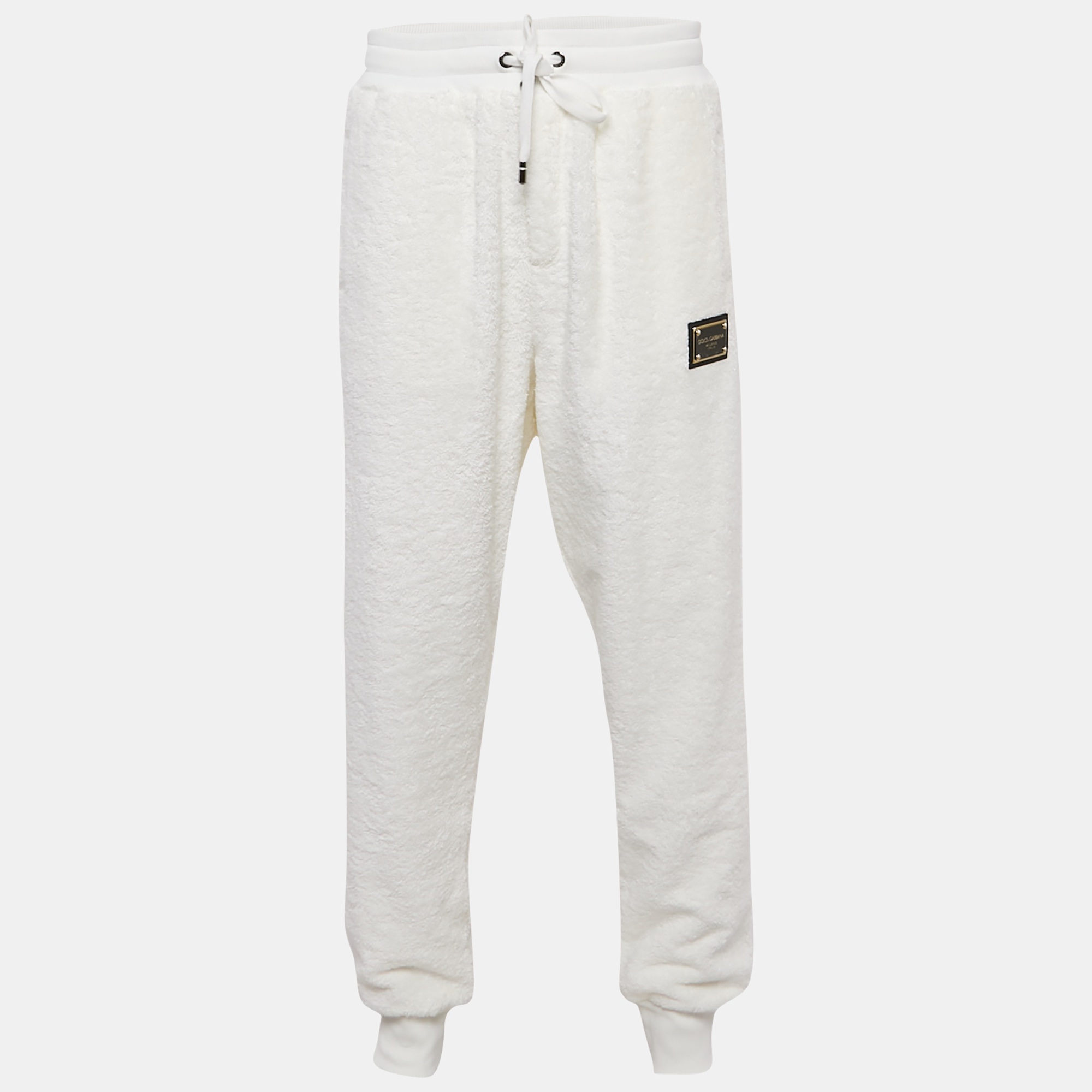 

Dolce & Gabbana White Cotton Terry Sweatpants S