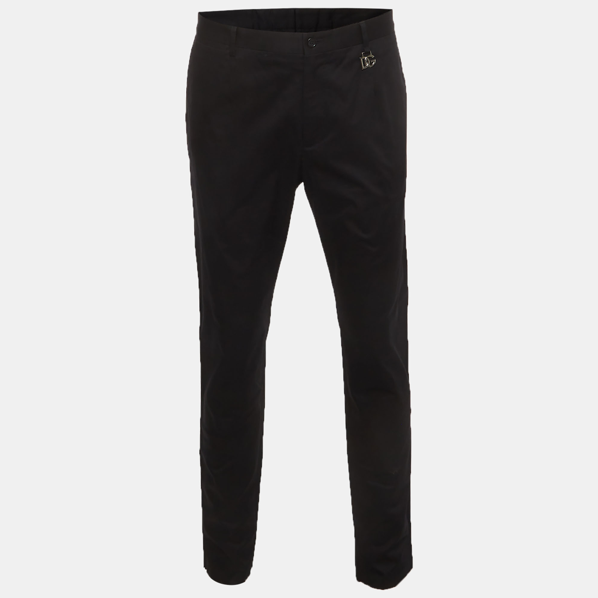 

Dolce & Gabbana Black Gabardine Trousers XL