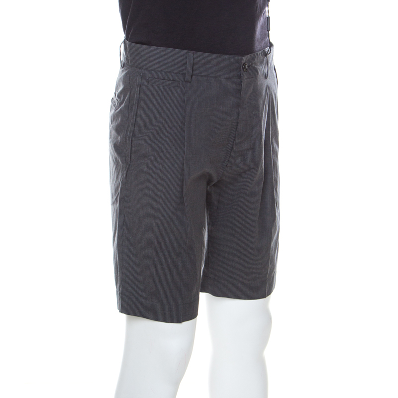 

Dolce & Gabbana Grey Pin Striped Cotton Shorts