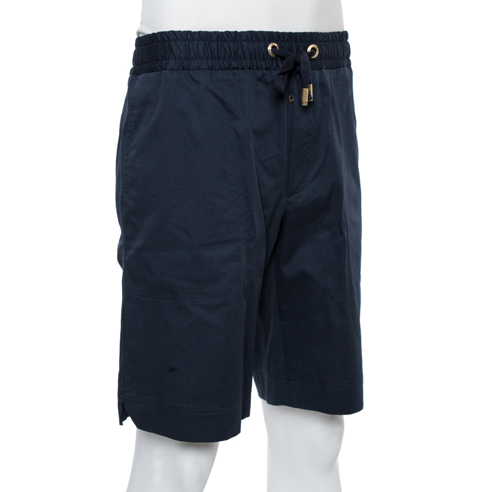 

Dolce & Gabbana Midnight Blue Cotton Twill Shorts