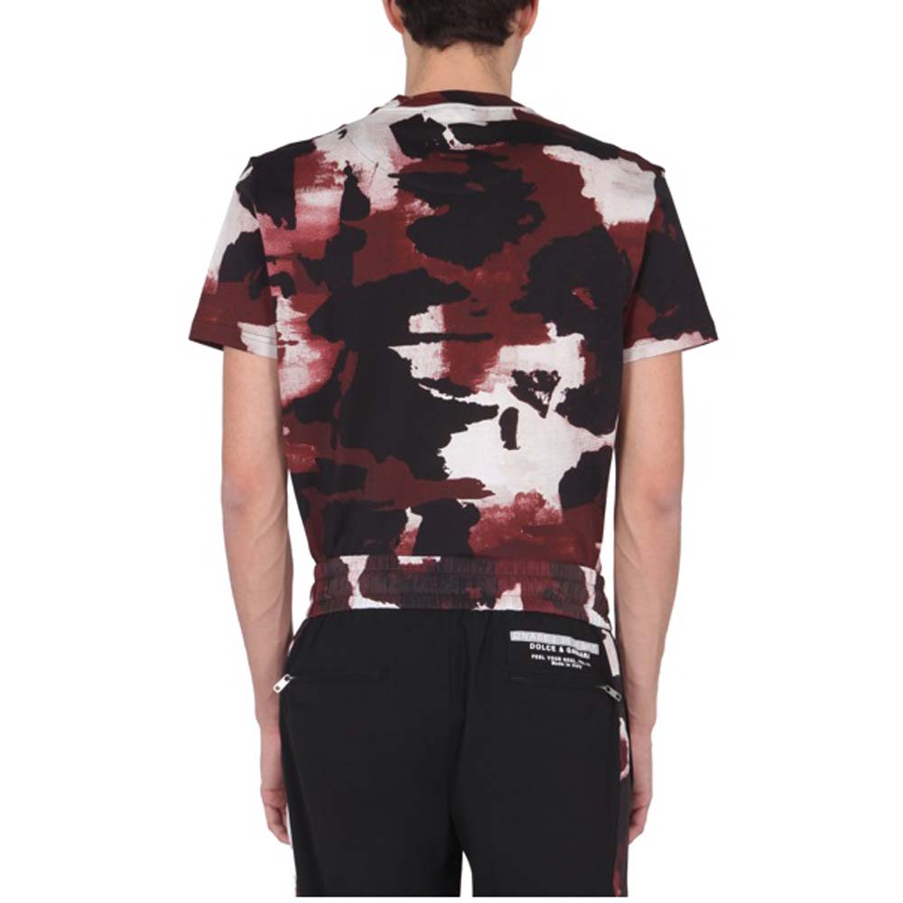 

Dolce & Gabbana Bordeaux Camouflage Crew Neck T-Shirt size IT 46, Multicolor