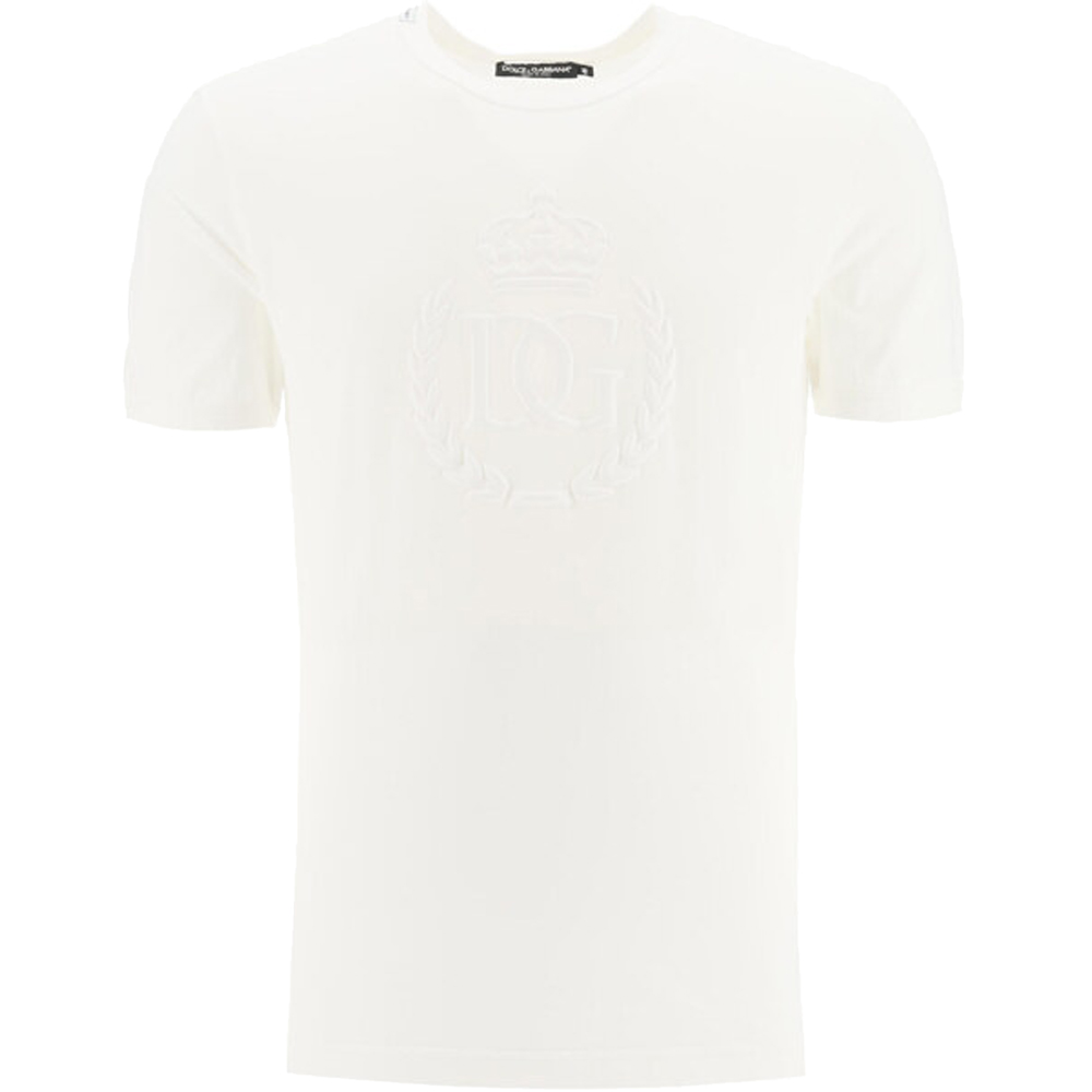 

Dolce & Gabbana White DG embroidery T-shirt Size EU 50