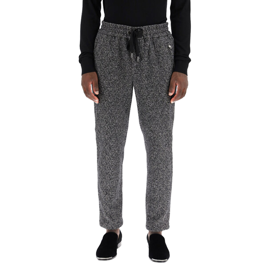 

Dolce & Gabbana Chevron Wool Jogger Pants Size EU 48, Grey