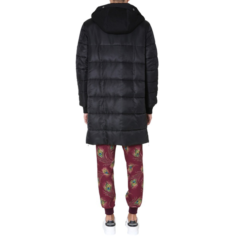 

Dolce & Gabbana Black Quilted Nylon Down Jacket Size EU 48