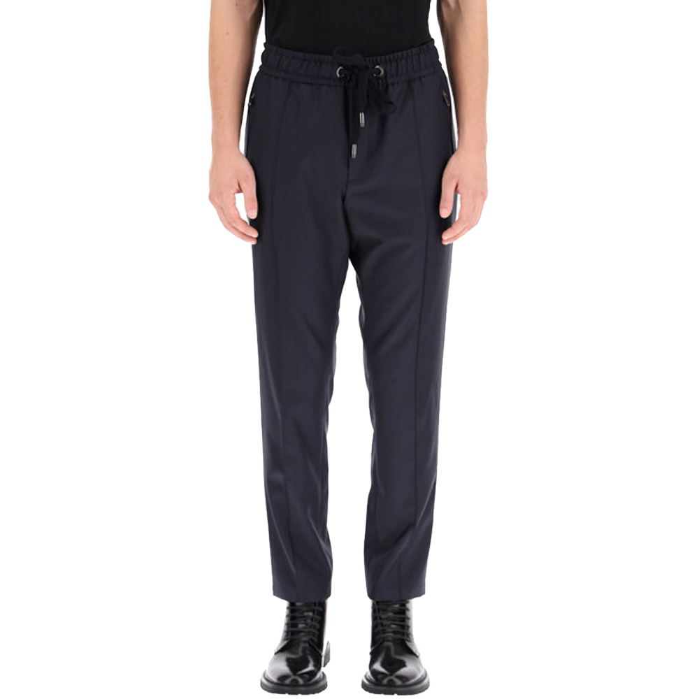 

Dolce & Gabbana Black Wool Jogger Pants Size EU 48