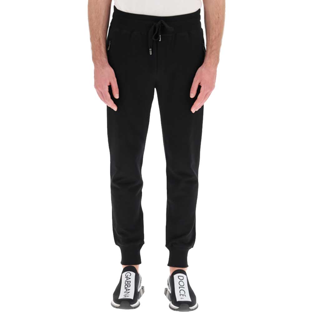 

Dolce & Gabbana Black Jogging Trousers Logo Size IT 46