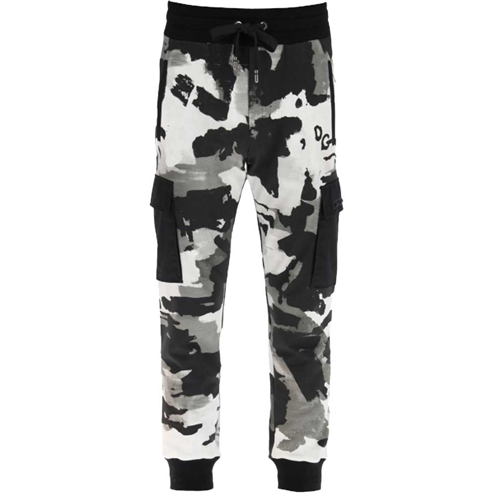 Pre-owned Dolce & Gabbana Multicolor Camouflage Jogging Trousers Size It 46