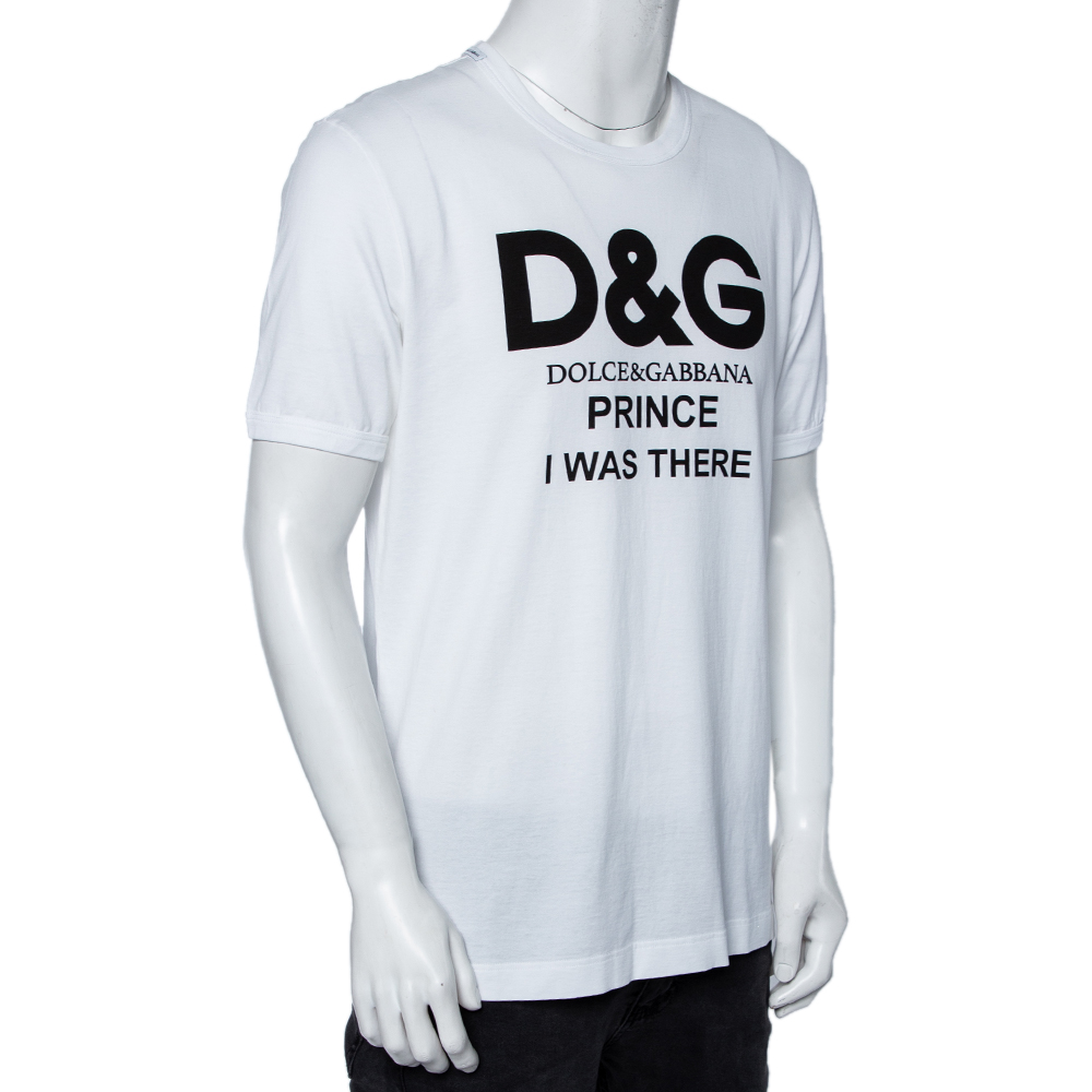 

Dolce & Gabbana White Printed Cotton Short Sleeve T-Shirt