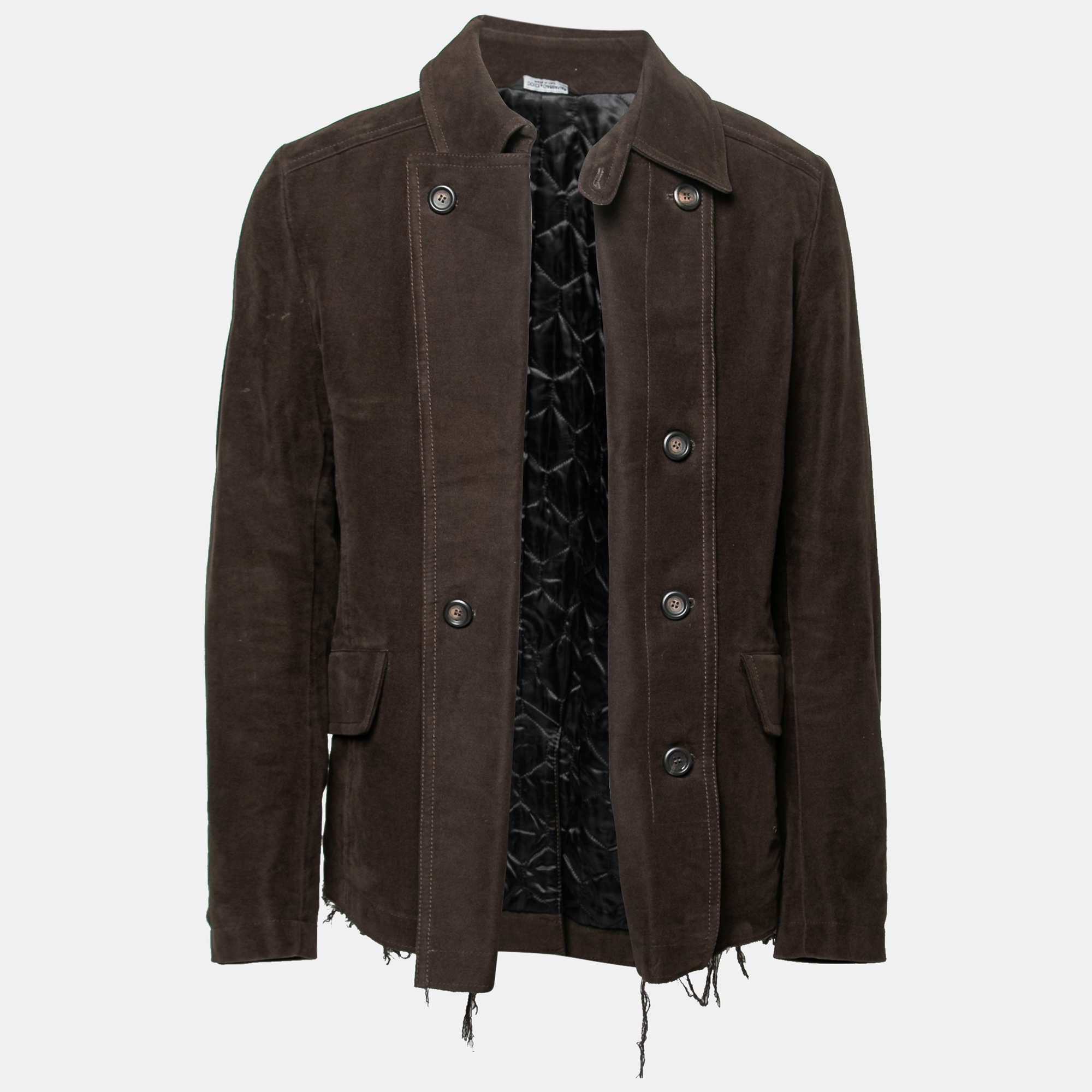 

Dolce & Gabbana Dark Brown Cotton Double Breasted Jacket