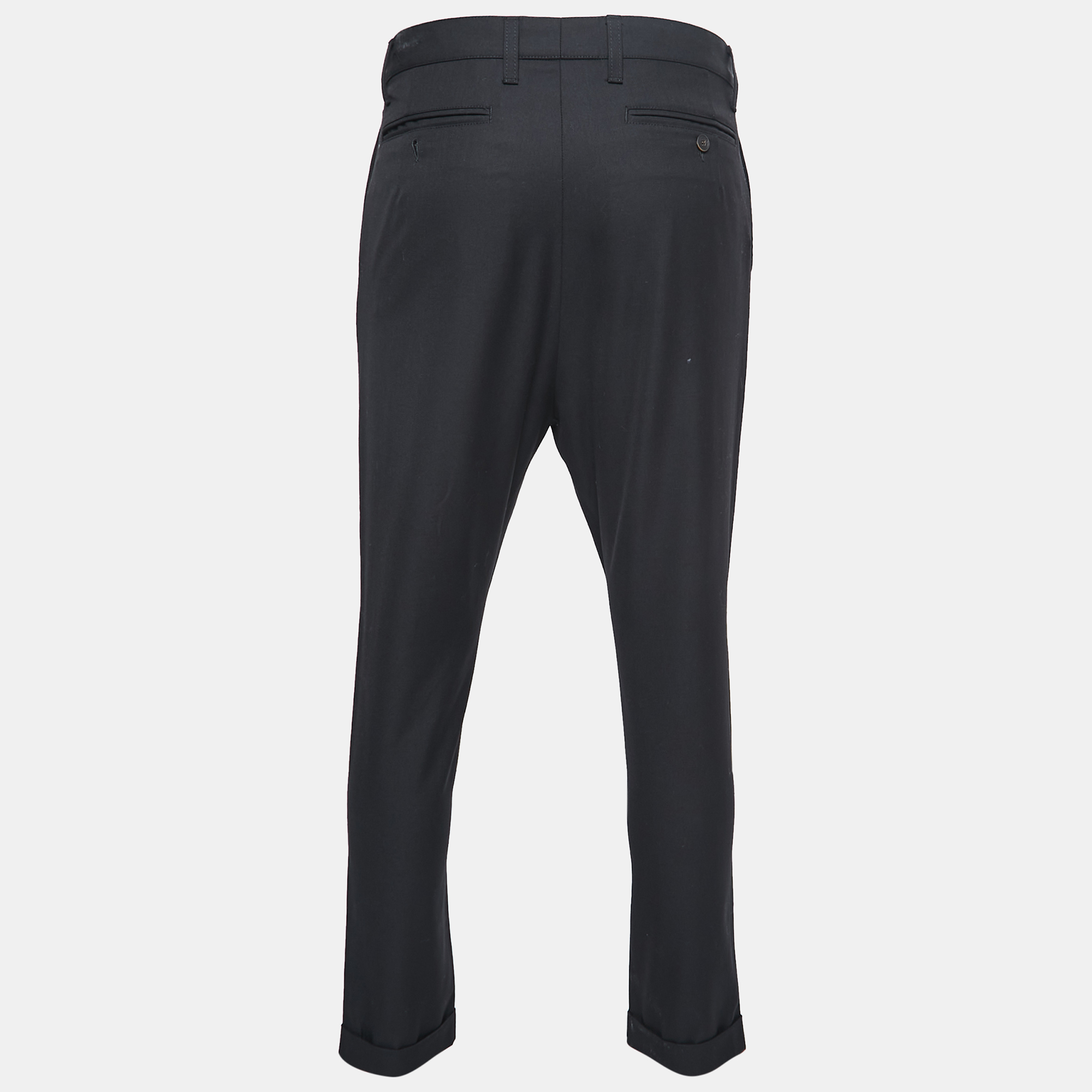 

Dolce & Gabbana Black Wool & Cotton Trousers