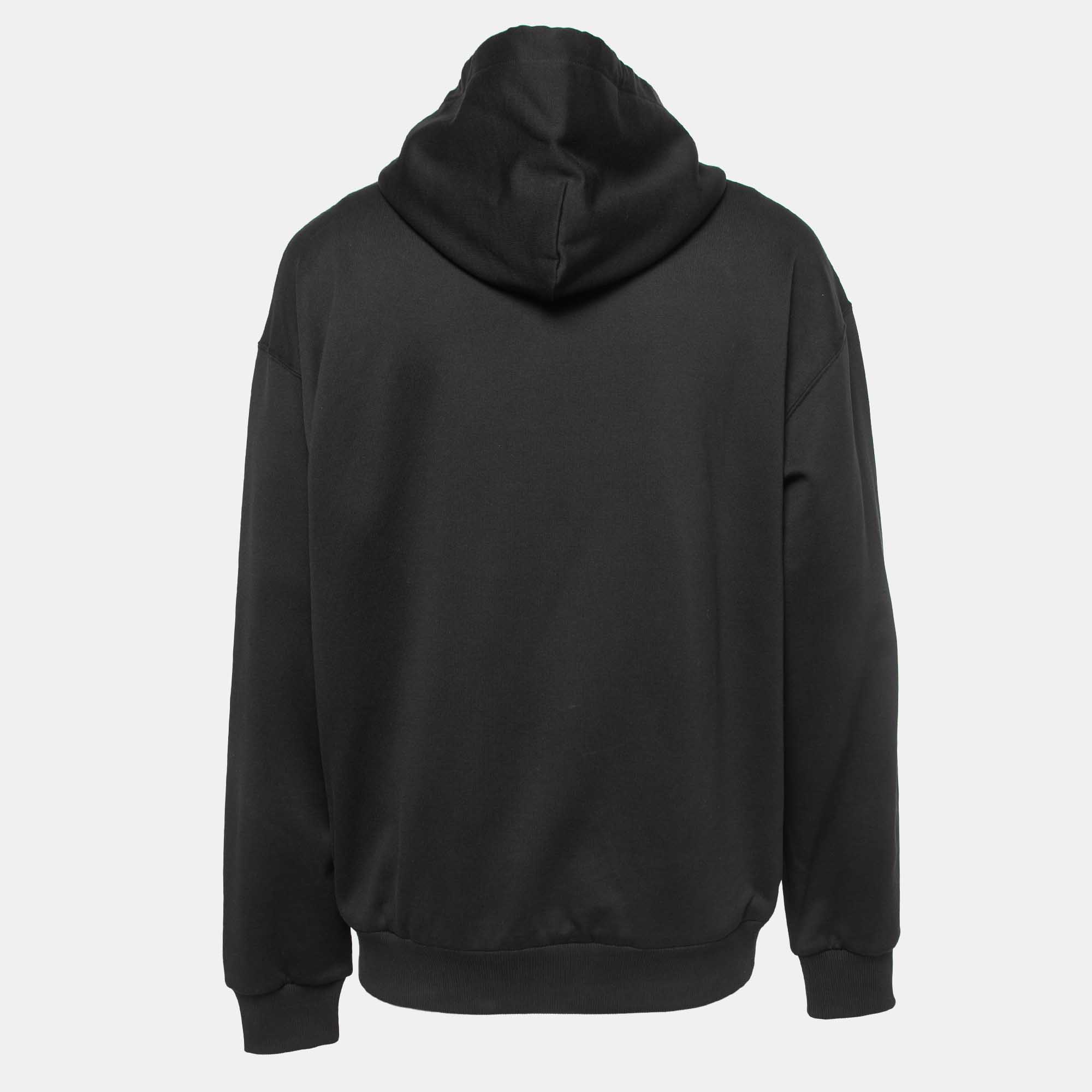 

Dolce & Gabbana X UNXD Black Logo Print Jersey Hoodie 2XL