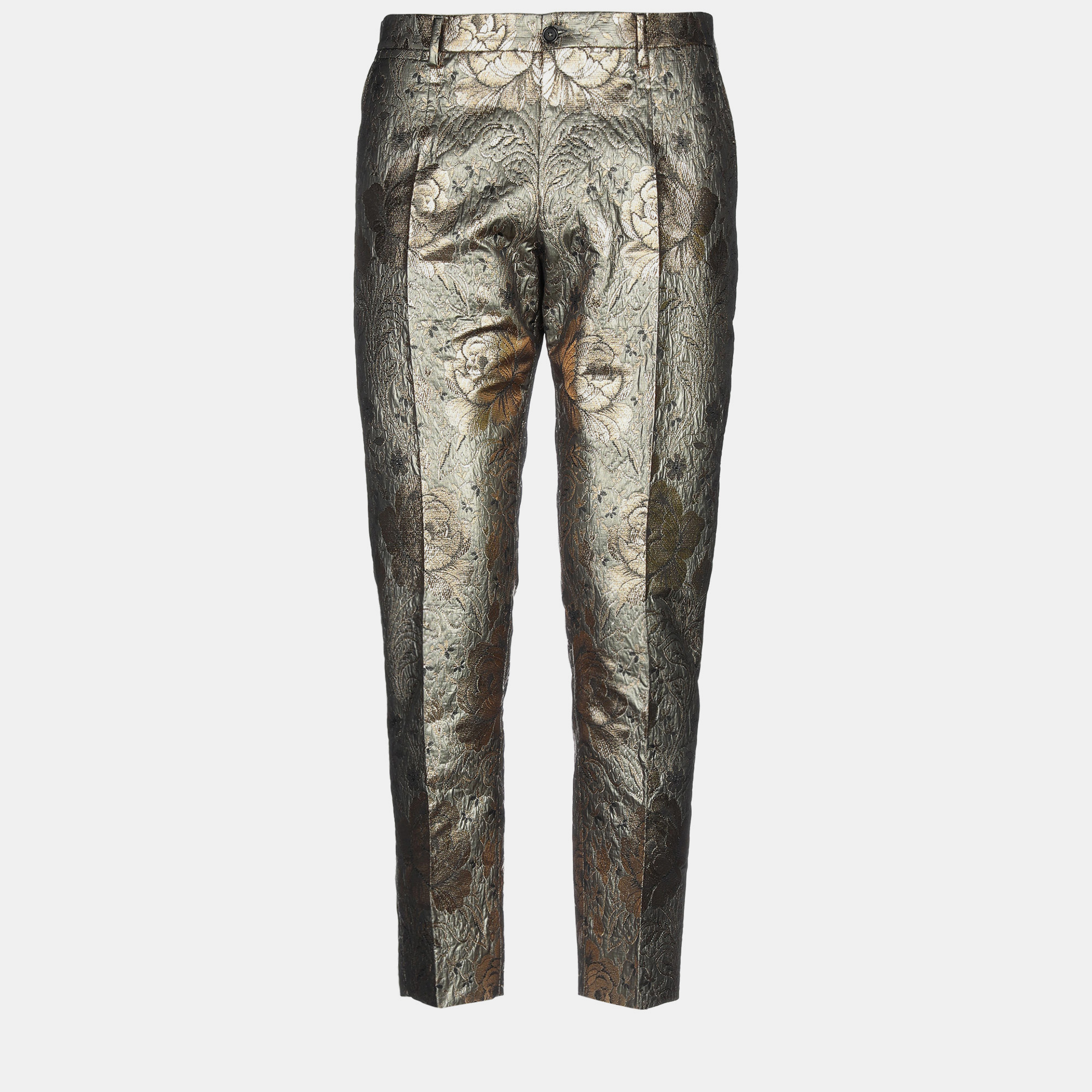 

Dolce & Gabbana Polyester Pants 46, Silver