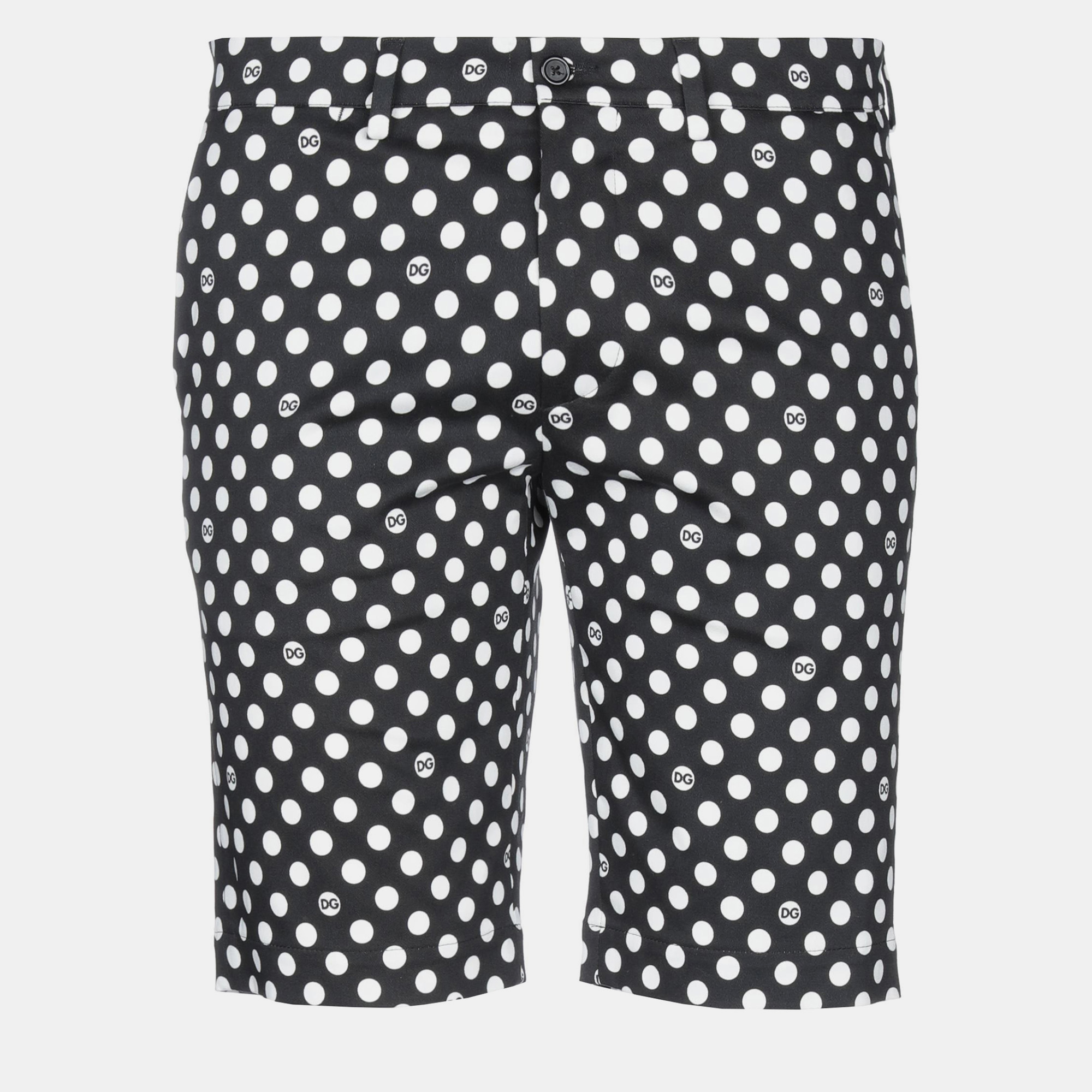Pre-owned Dolce & Gabbana Cotton Shorts & Bermuda Shorts 54 In Black