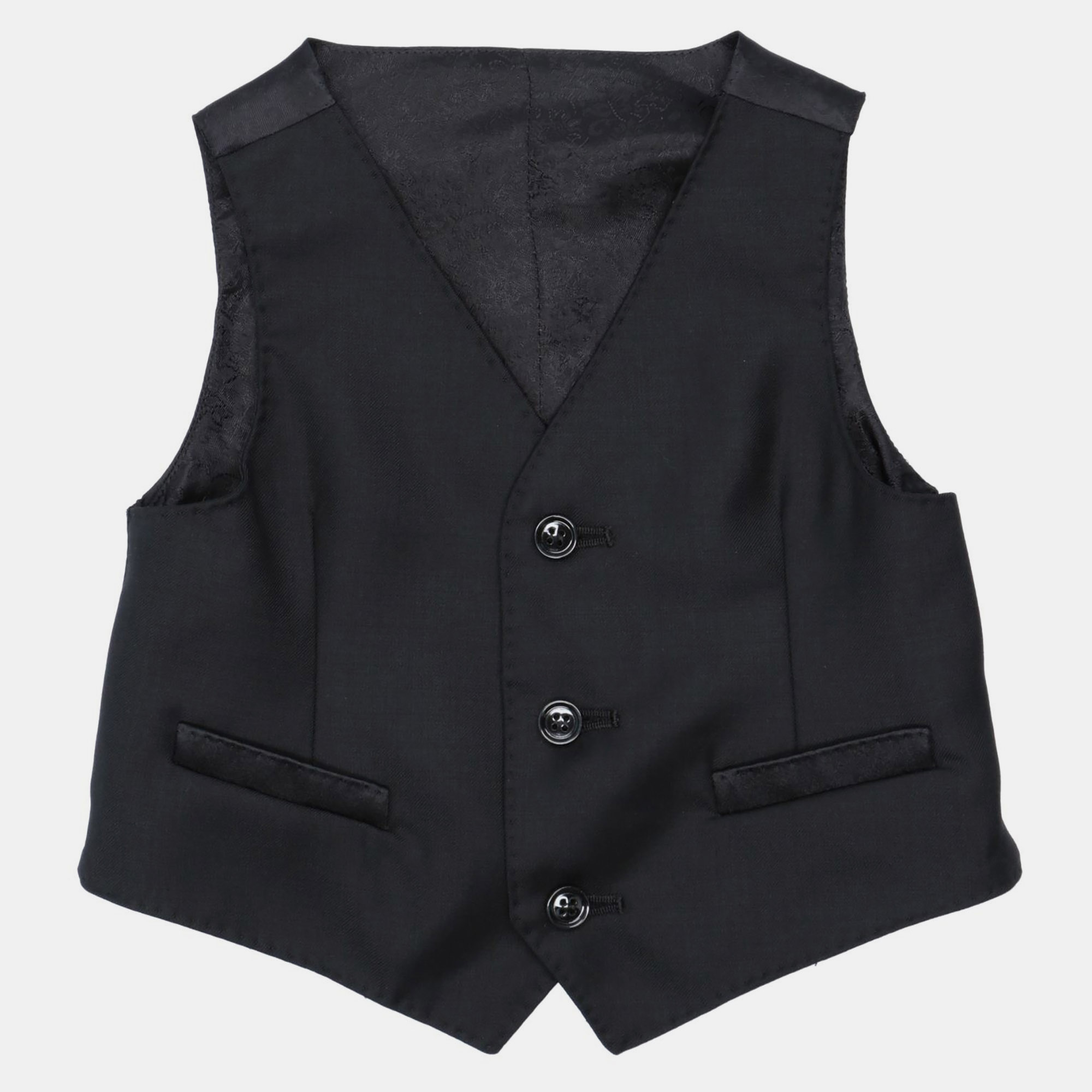 

Dolce & Gabbana Black Wool Blend Vest Size 6/9M