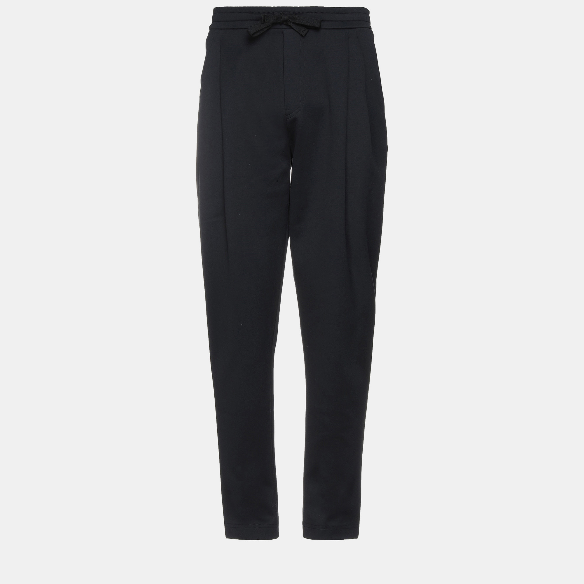 Pre-owned Dolce & Gabbana Cotton Pants 46 In Black