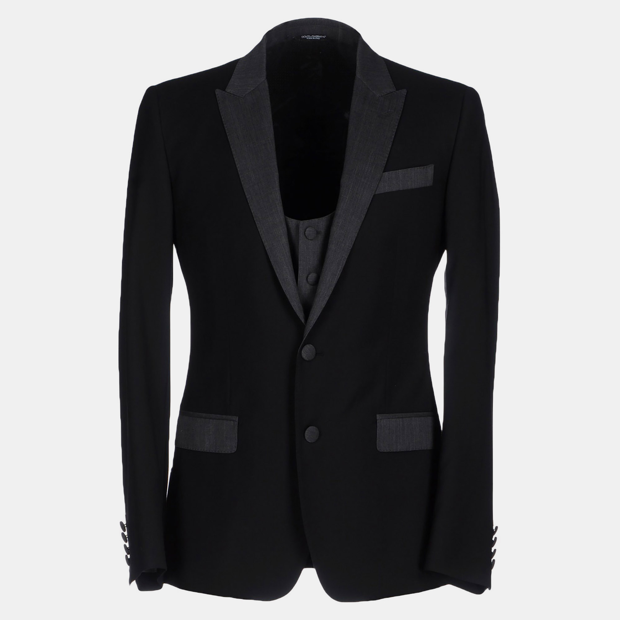 

Dolce & Gabbana Virgin Wool Blazer 56, Black
