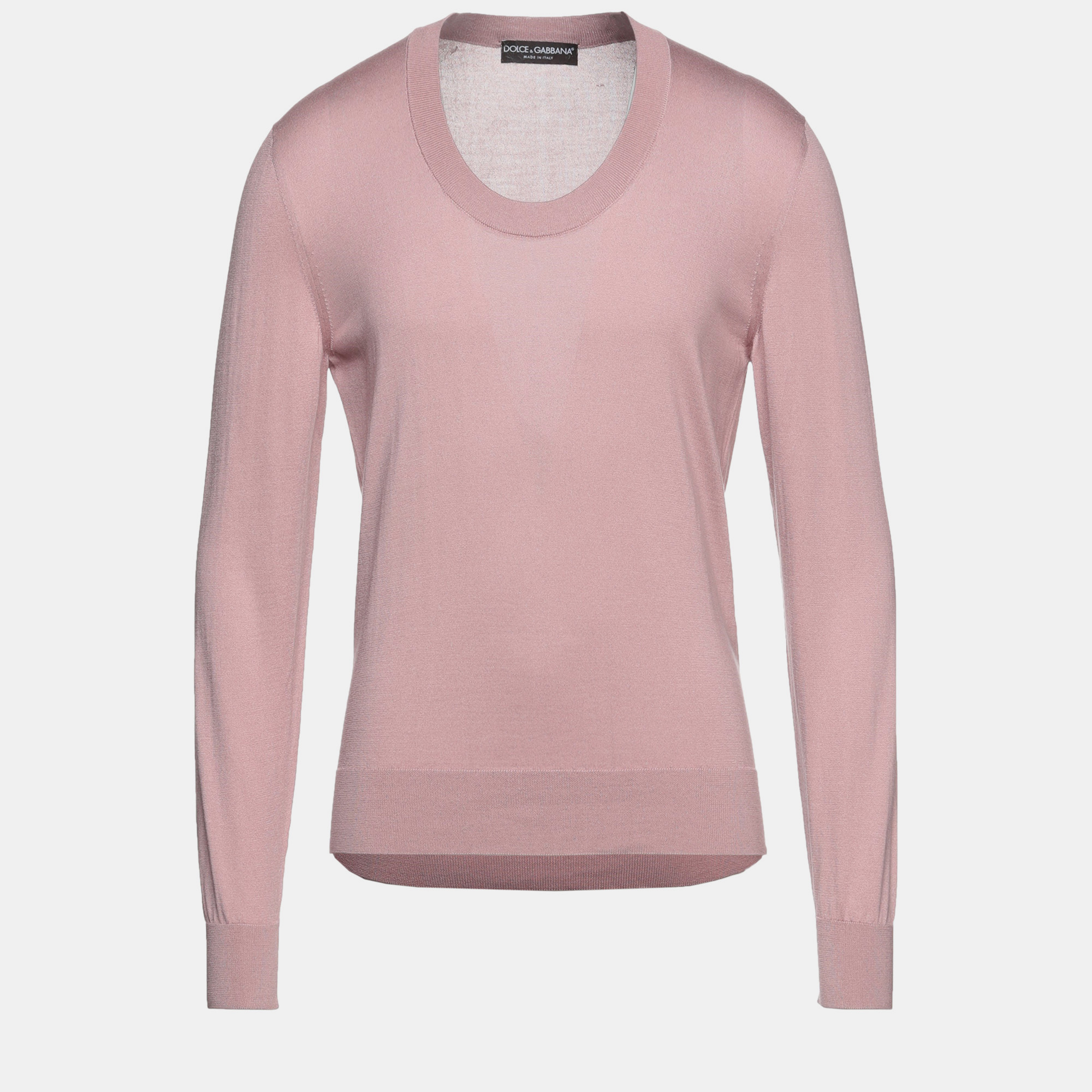 

Dolce & Gabbana Silk Sweater IT 46, Pink