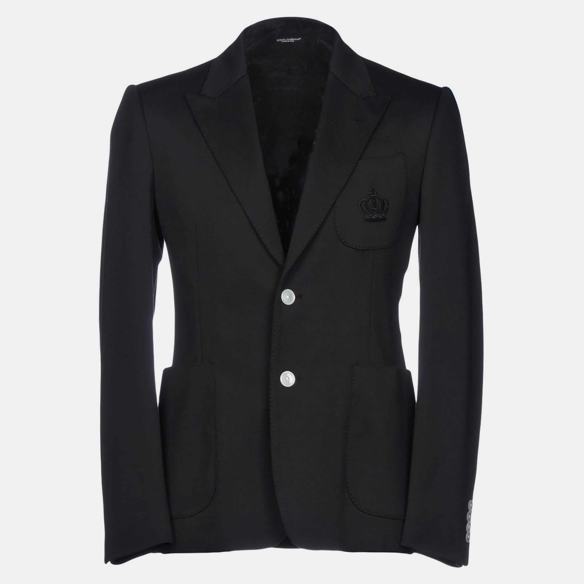 Pre-owned Dolce & Gabbana Cotton Blazer 50 In Black